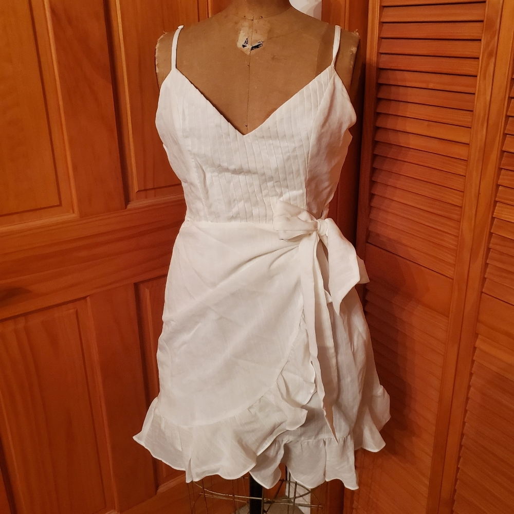 Hello Molly White Wrap Dress
